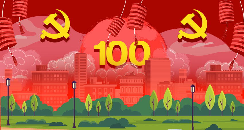 建党100周年，各大品牌海报送祝福